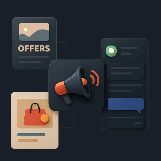 Broadcast through conversations - News & Promotions